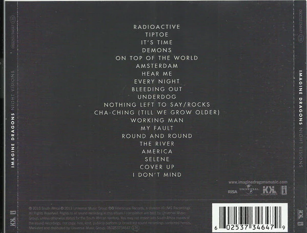 CD Imagine Dragons – Night Visions - Image 2