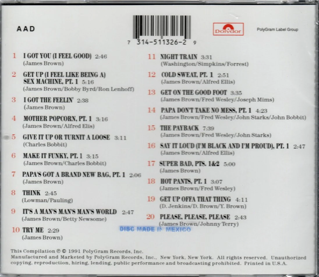 CD James Brown – 20 All-Time Greatest Hits! - Image 2
