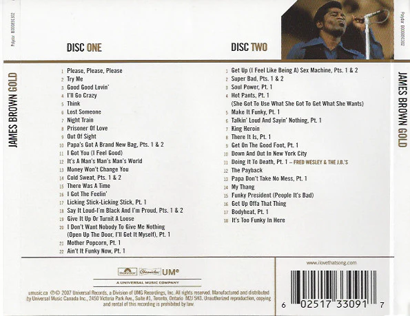 CD James Brown ‎– Gold - Image 2