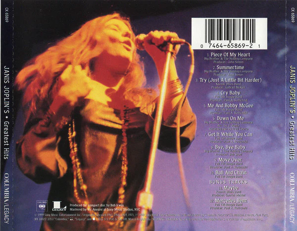 CD Janis Joplin – Janis Joplin's Greatest Hits - Image 2