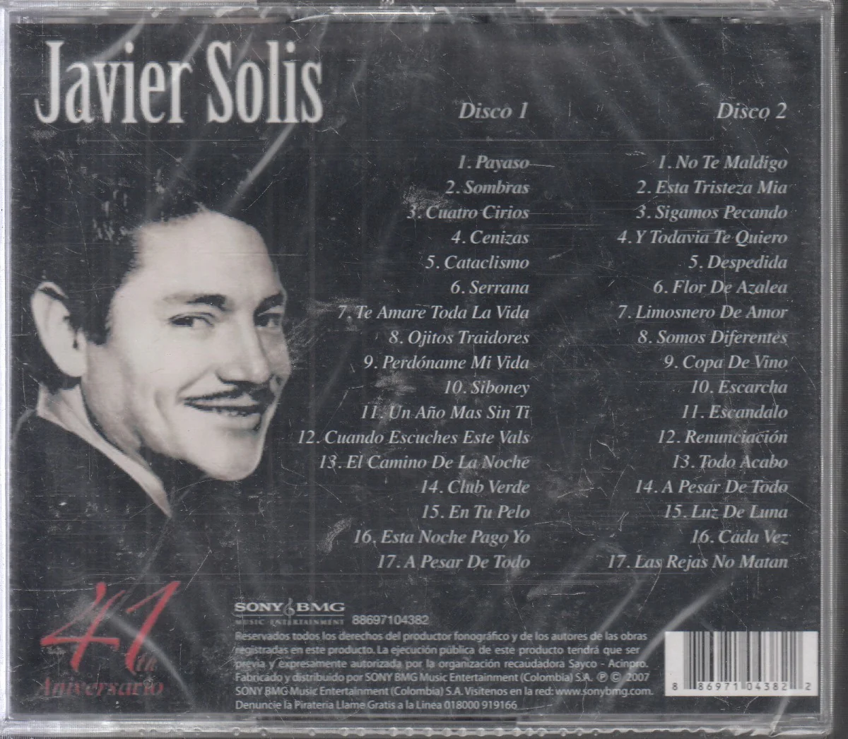 CD X2 Javier Solis - 41 Aniversario - Image 2