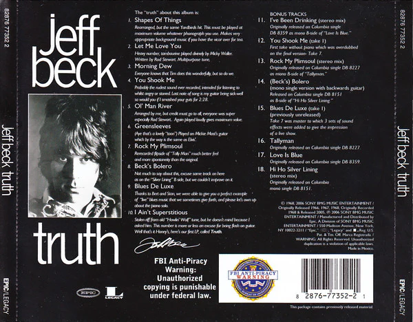 CD Jeff Beck – Truth - Image 2