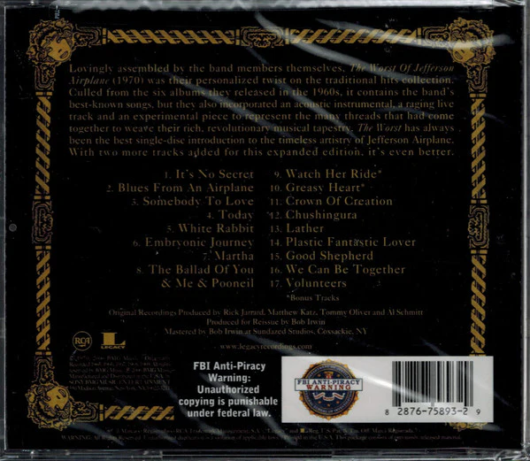 CD Jefferson Airplane – The Worst Of Jefferson Airplane - Image 2