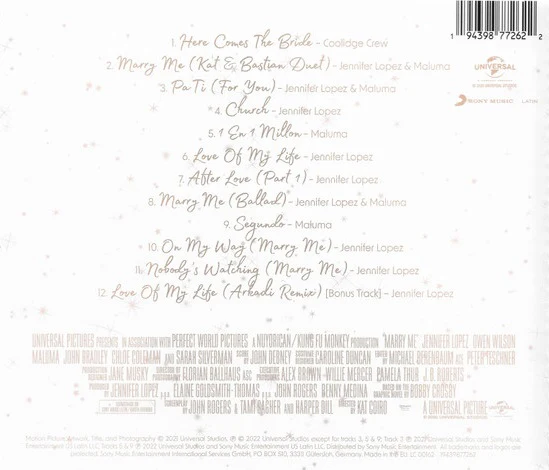 CD Jennifer Lopez – Marry Me (Original Motion Picture Soundtrack) - Image 2