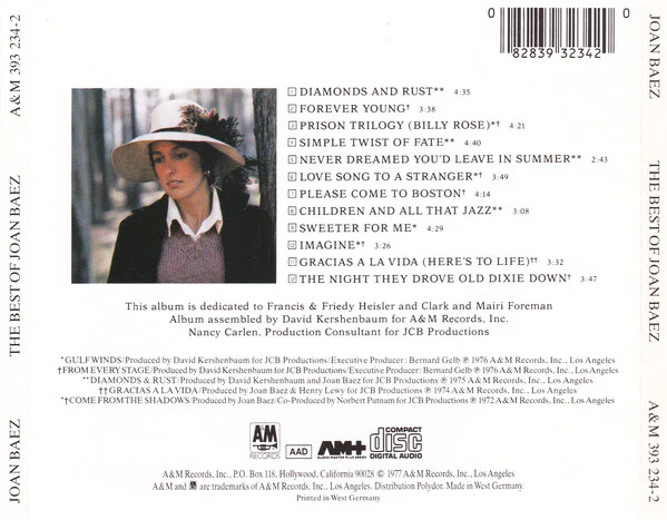 CD Joan Baez – The Best Of Joan C. Baez - Image 2