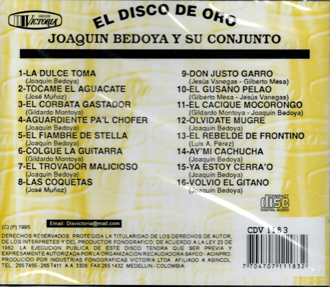 CD Joaquín Bedoya Y Su Conjunto - El Disco De Oro - Image 2
