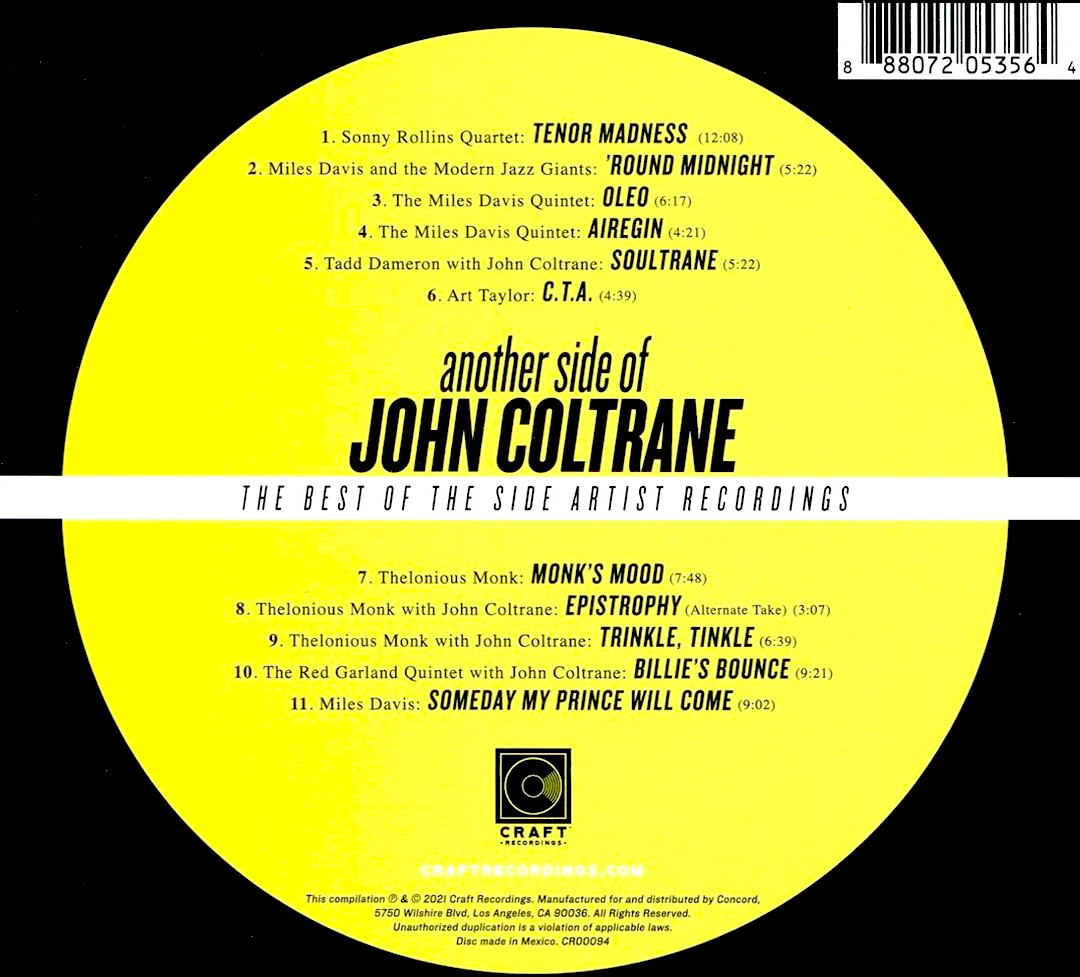 CD John Coltrane – Another Side Of John Coltrane - Image 2