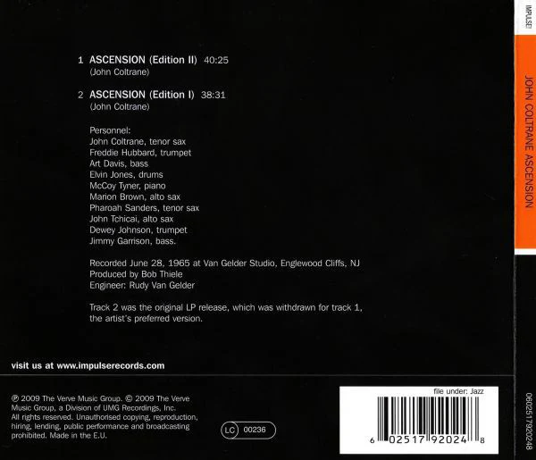 CD John Coltrane – Ascension - Image 2