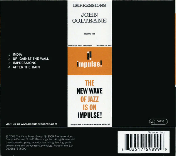 CD John Coltrane – Impressions - Image 2