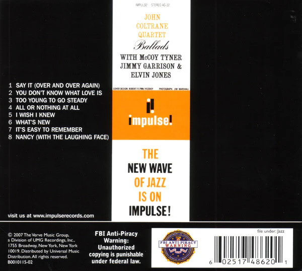 CD John Coltrane Quartet - Ballads - Image 2