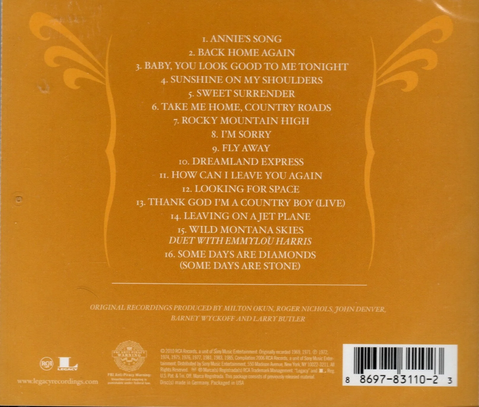 CD John Denver – 16 Biggest Hits - John Denver - Image 2