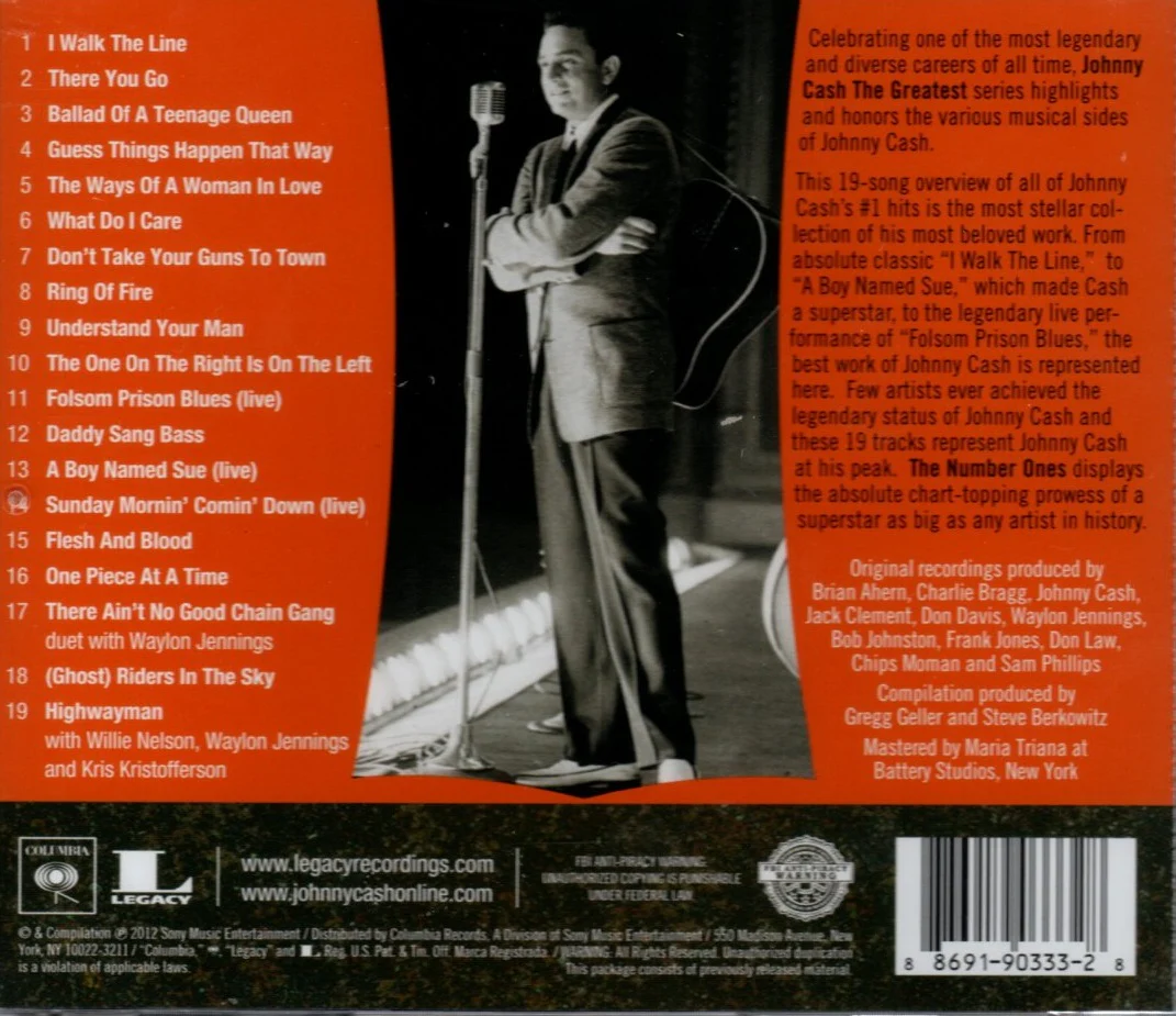 CD Johnny Cash – The Greatest: The Number Ones - Image 2