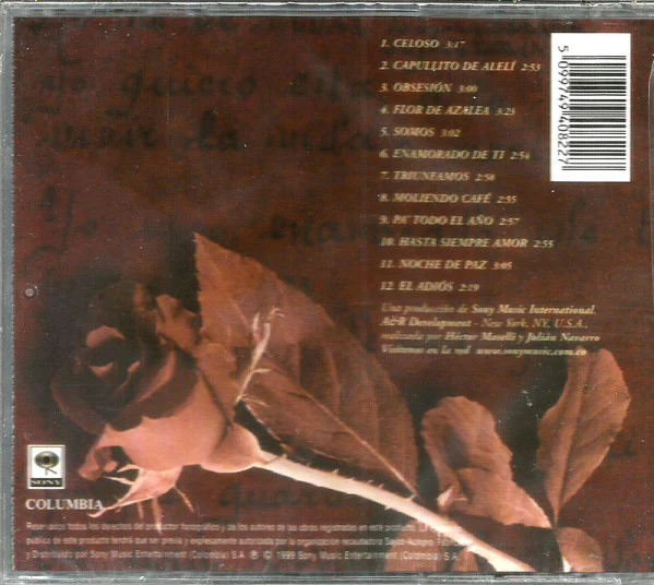 CD José Luis Rodríguez Con Los Panchos – Inolvidable II - Enamorado De Ti - Image 2