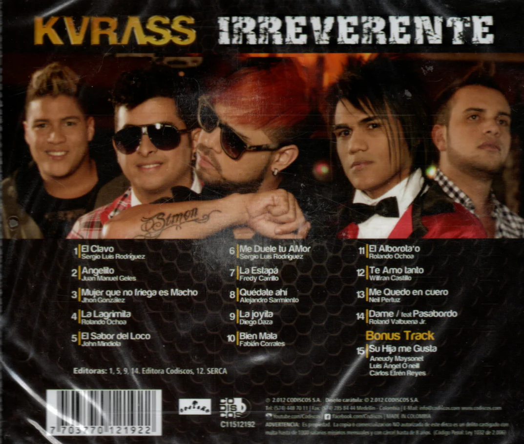 CD Kvrass - Irreverente Los Reyes Del Drincoleo - Image 2