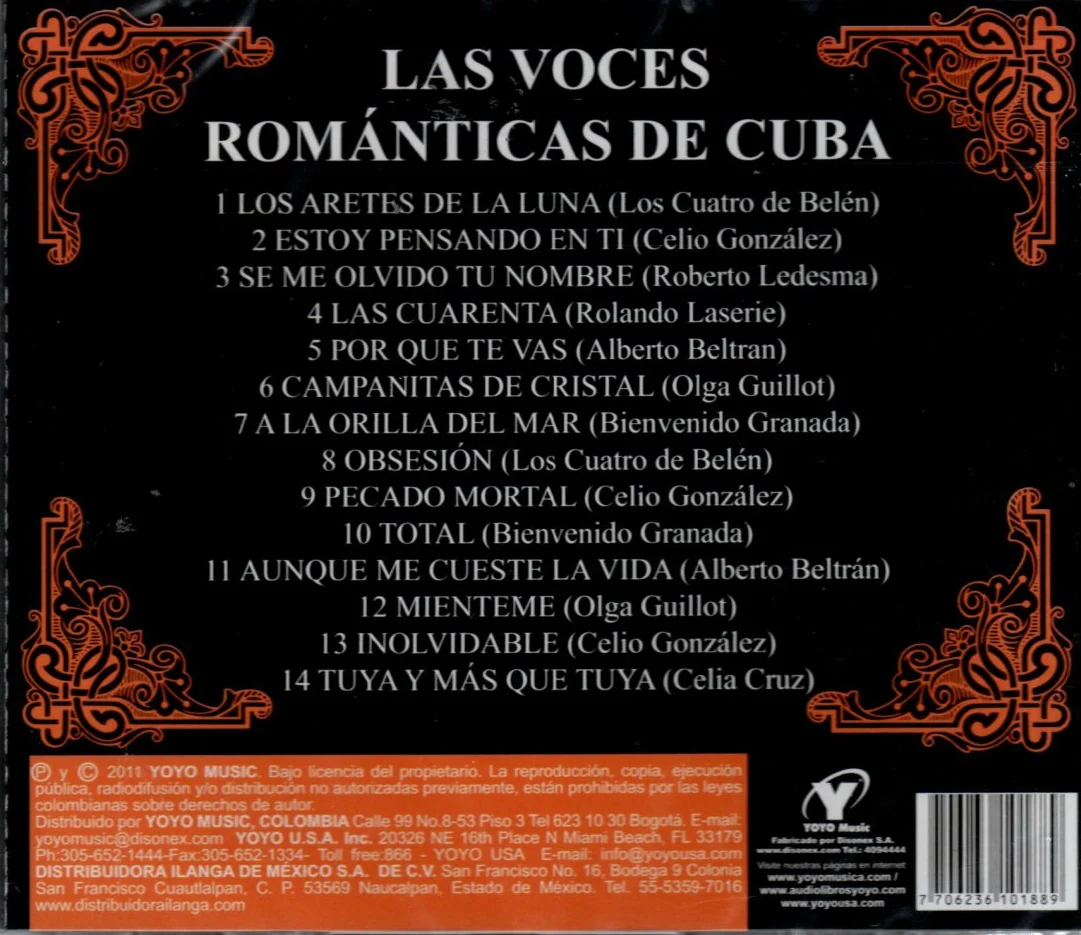 CD Las Voces Románticas de Cuba - Series Inmortales / Versiones Originales - Image 2
