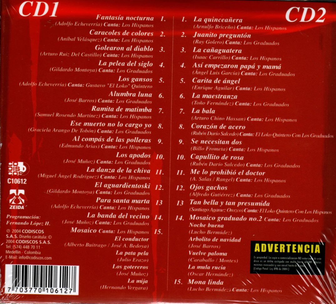 CD Los Hispanos & Los Graduados - 30 Mejores - Image 2