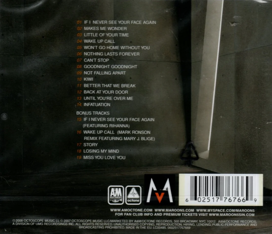 CD Maroon 5 – It Won't Be Soon Before Long - Image 2