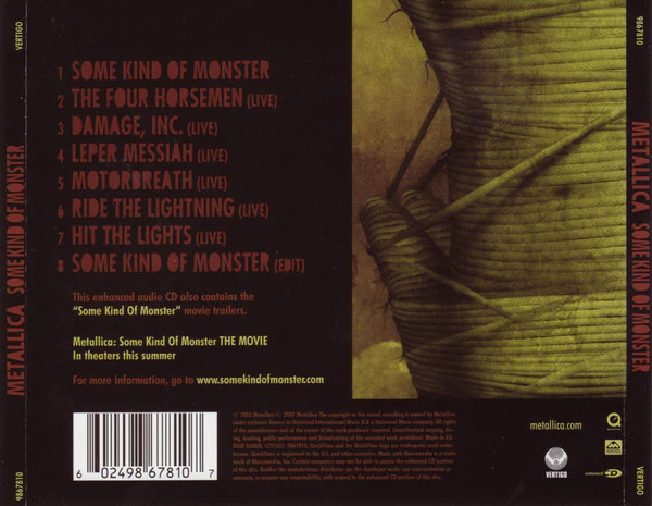 CD Metallica – Some Kind Of Monster - Image 2