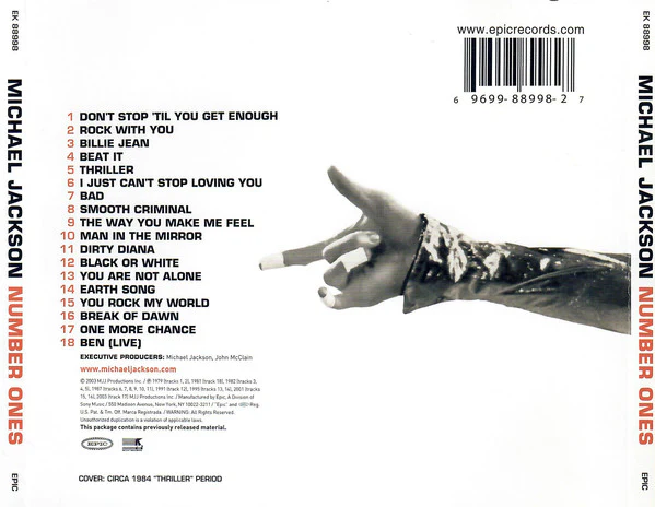 CD Michael Jackson ‎– Number Ones - Image 2