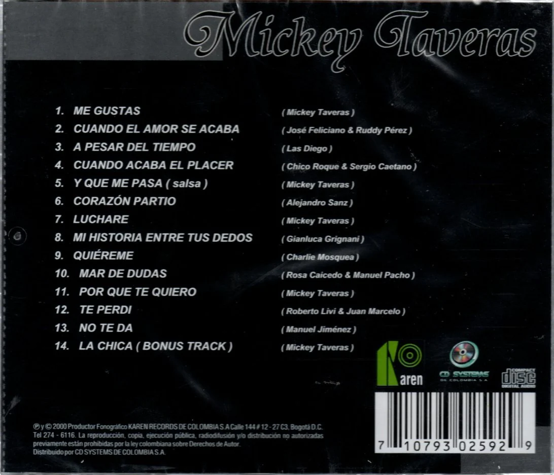 CD Mickey Taveras - Grandes Éxitos - Image 2