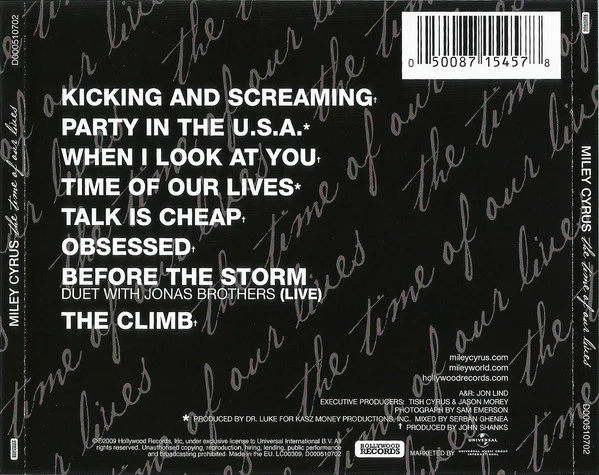 CD Miley Cyrus – The Time Of Our Lives - Image 2