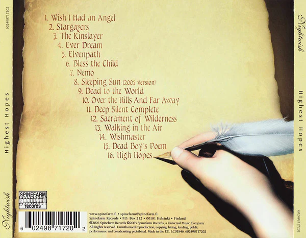 CD Nightwish – Highest Hopes (The Best Of Nightwish) - Image 2