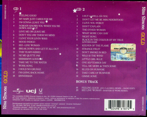 CD Nina Simone – Gold - Image 2