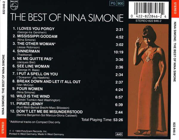 CD Nina Simone – The Best Of Nina Simone - Image 2