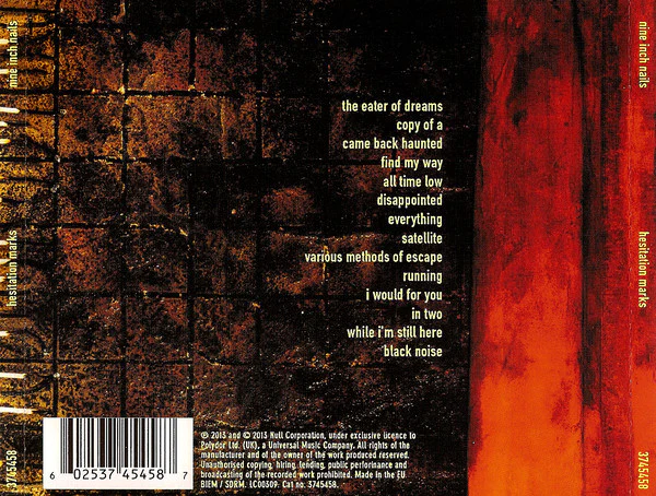 CD Nine Inch Nails – Hesitation Marks - Image 2
