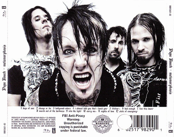 CD Papa Roach ‎– Metamorphosis - Image 2