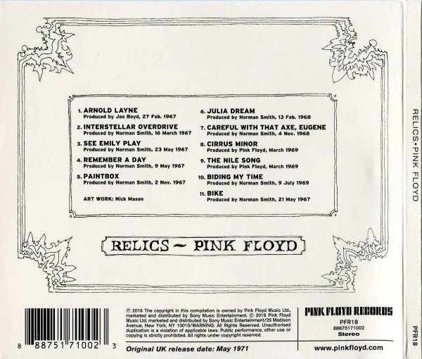 CD Pink Floyd ‎– Relics - Image 2