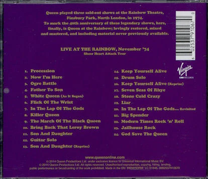 CD Queen – Live At The Rainbow '74 - Image 2