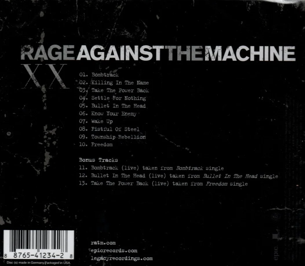 CD Rage Against The Machine – Rage Against The Machine XX - Image 2