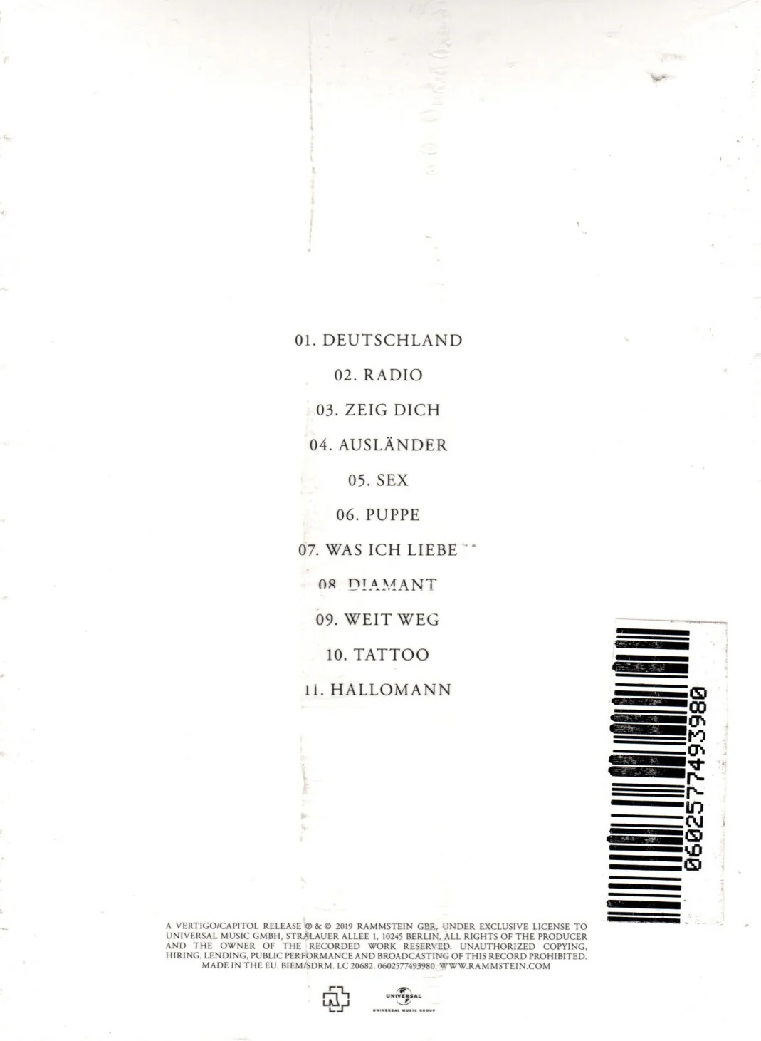 CD Rammstein – Untitled - Image 2