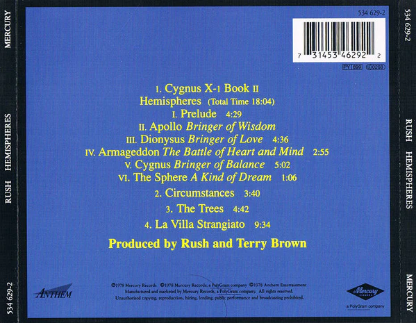 CD Rush – Hemispheres - Image 2