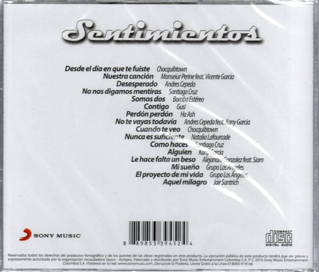 CD Sentimientos - Grandes Éxitos - Image 2
