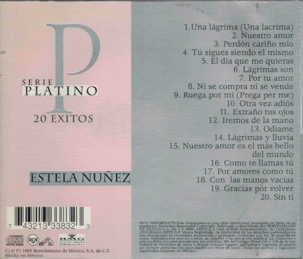 CD SERIE PLATINO 20 EXITOS / ESTELA NUÑEZ - Image 2