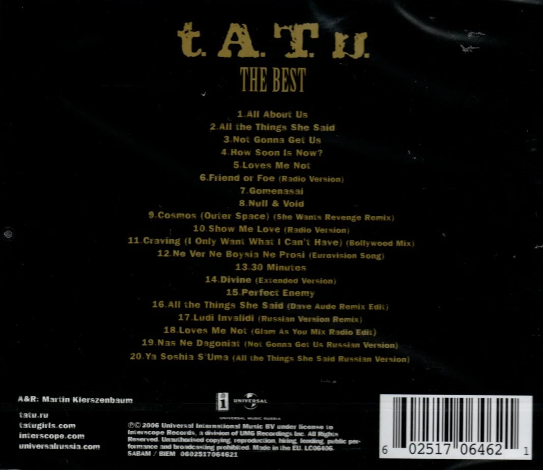 CD t.A.T.u. – The Best - Image 2