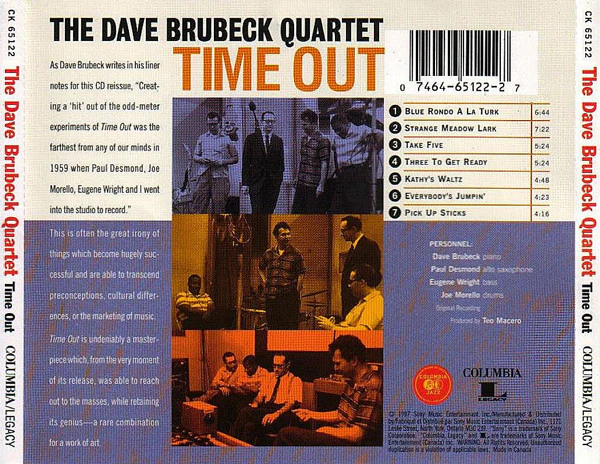 CD The Dave Brubeck Quartet – Time Out - Image 2