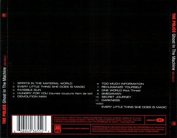 CD The Police ‎– Ghost In The Machine - Image 2