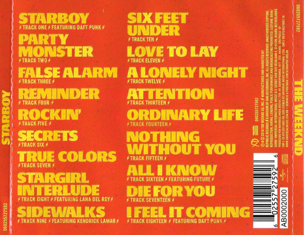 CD The Weeknd – Starboy - Image 2