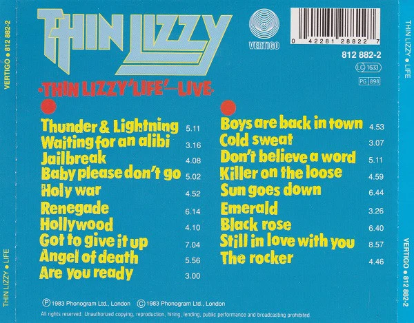 CD Thin Lizzy - Life - Image 2