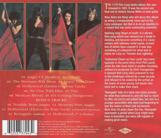 CD Thin Lizzy – Renegade - Image 2