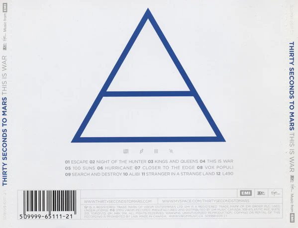 CD Thirty Seconds To Mars – This Is War - Image 2