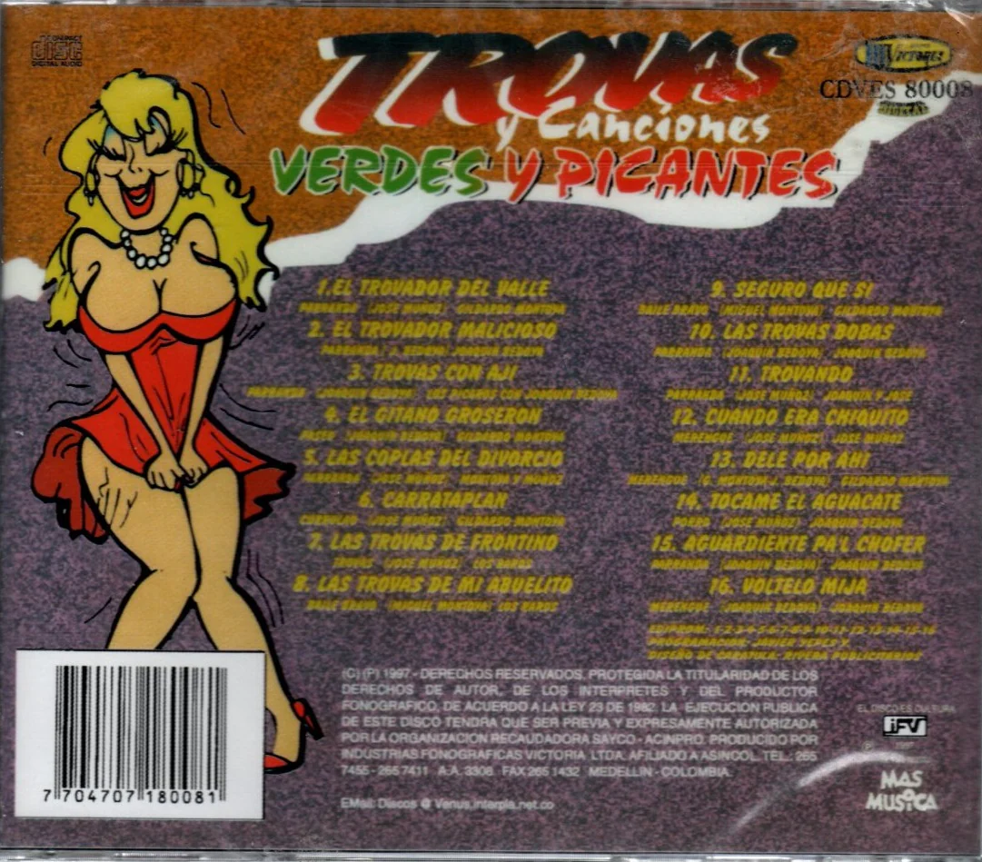 CD Trovas Y Canciones - Verdes Y Picantes - Image 2
