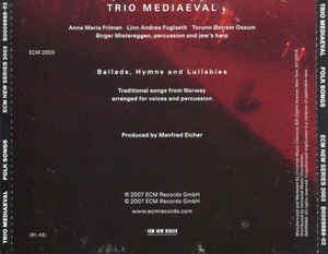CD Trio Mediaeval ‎– Folk Songs - Image 2