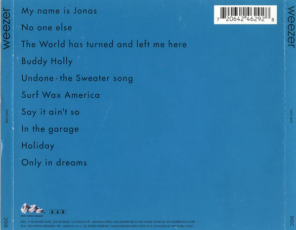 CD Weezer ‎– Weezer - Image 2