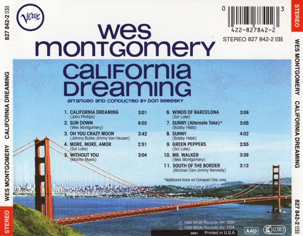 CD Wes Montgomery ‎– California Dreaming - Image 2