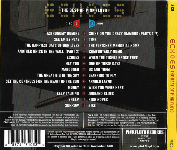 CD X 2 Pink Floyd – Echoes - Image 2