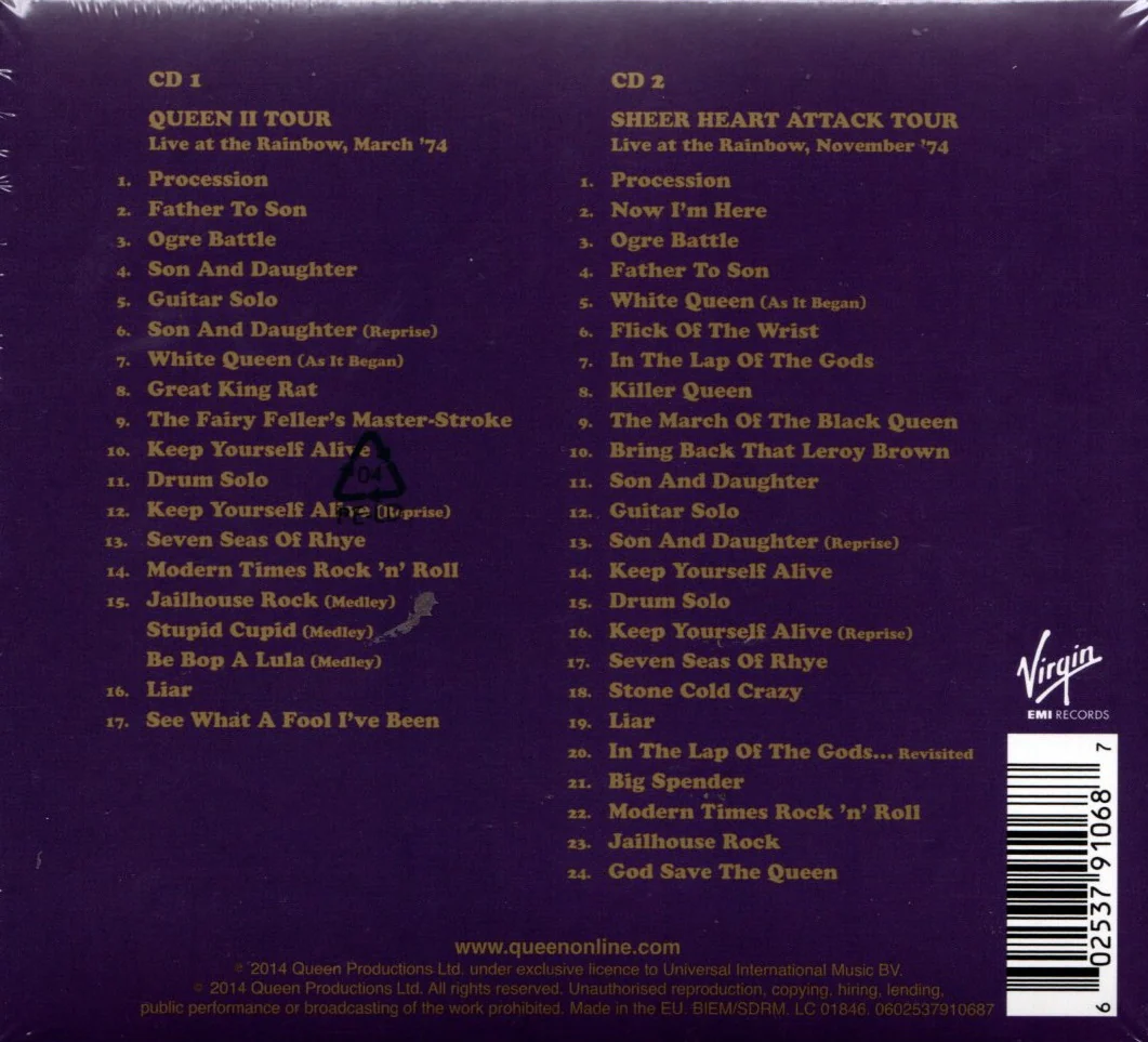 CD X2 Queen – Live At The Rainbow '74 - Image 2